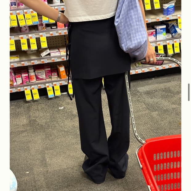 러브바이무드 스커트 슬랙스 네이비 s