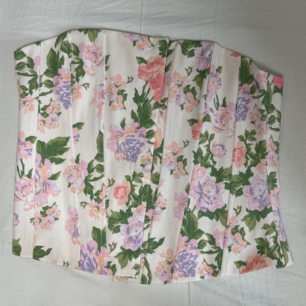 자라 꽃 프린팅 코르셋&뷔스티에