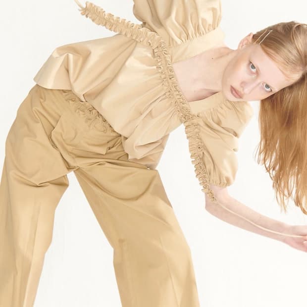 Kijun 퍼프 블라우스