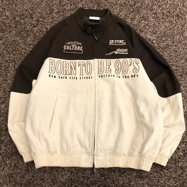 1993스튜디오 빈티지 코튼 트윌 투웨이 바이커 자켓