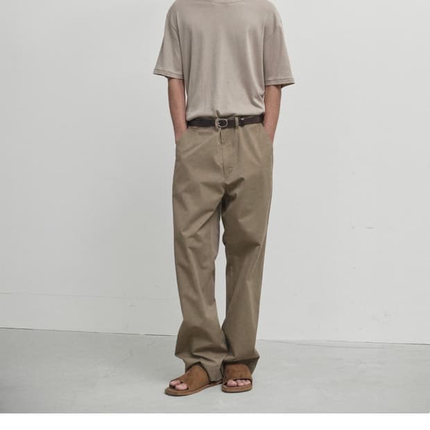 브라운야드 vintage cotton pants khaki