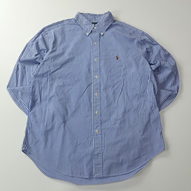 CA498 XL 폴로 클래식핏 00s 블루 스트라이프 셔츠 남방