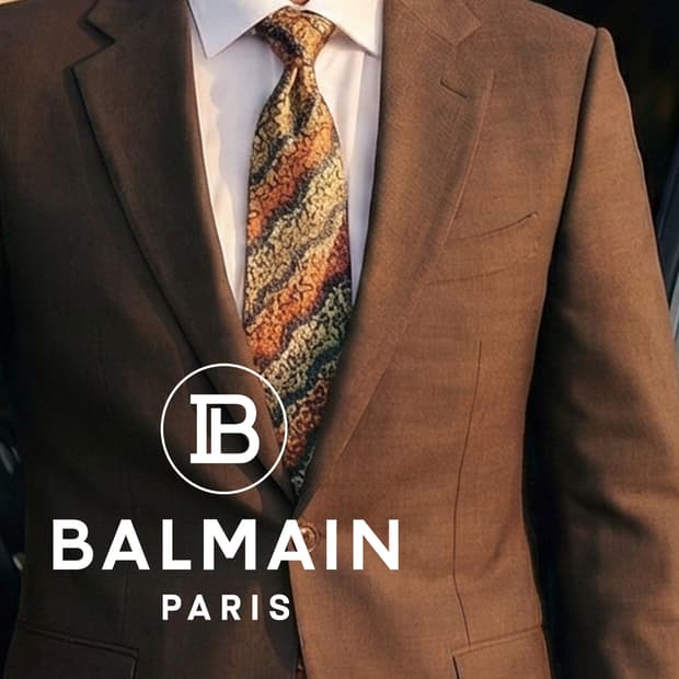 발망 실크 브라운 믹스 패턴 넥타이 9.4cm A+~A등급 A19256
