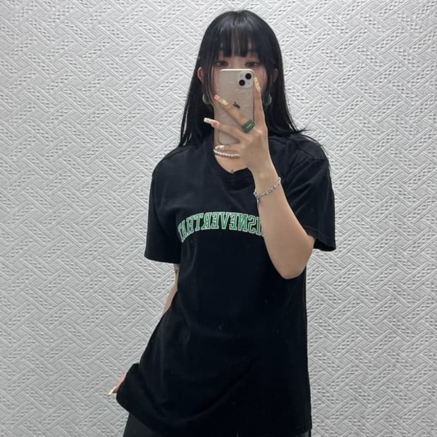 디스이즈네버댓 빈티지 스트릿 펑크 키치로고 반팔티 M C13958
