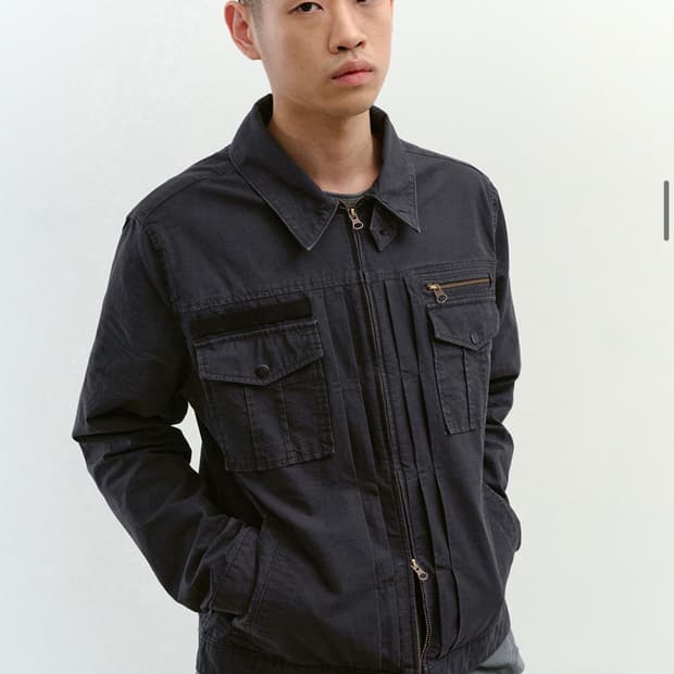 (조우) 빈티지 워시드 5 포켓 워크 자켓 (워시드 네이비)