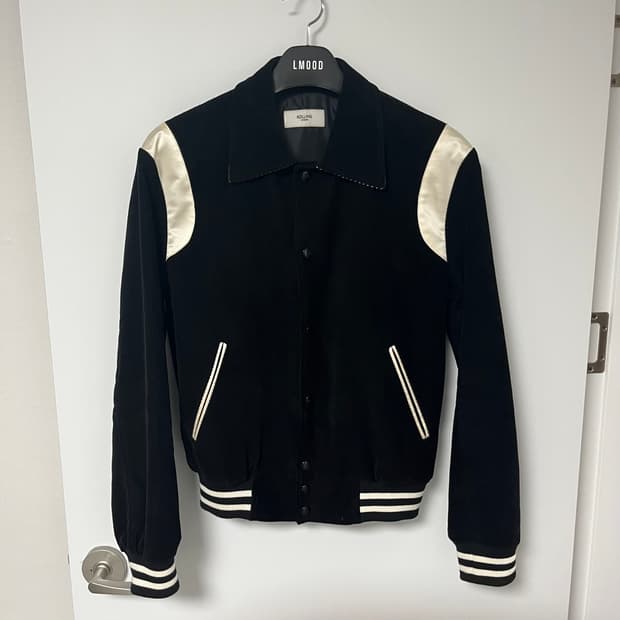 M 롤링스튜디오 골덴 블랙 스타디움자켓