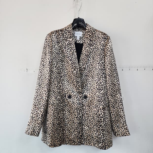 나인웨스트 레오파드 패턴 더블 자켓
