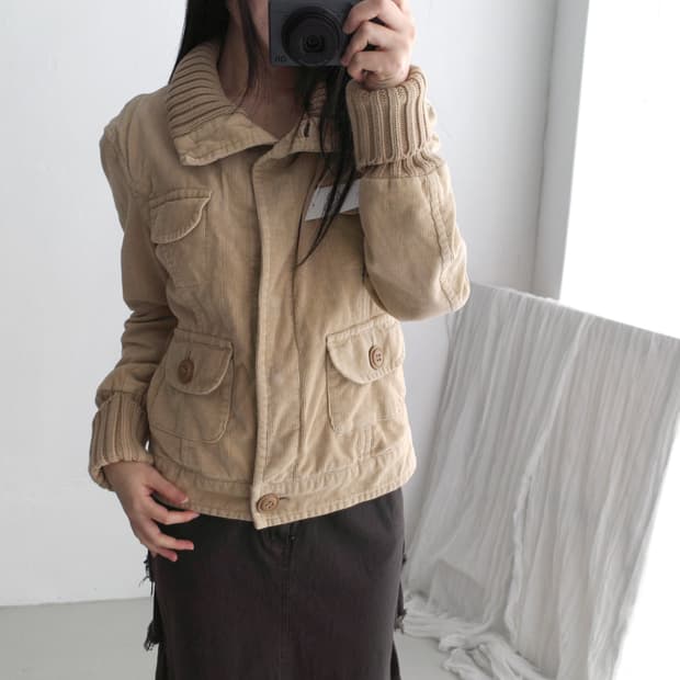 button high neck jacket