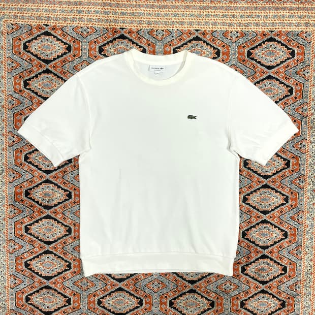 라코스테 와플 화이트 반팔티셔츠 남성S