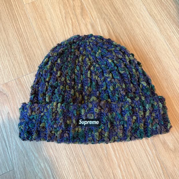 (os) 슈프림 쉐닐 비니 퍼플