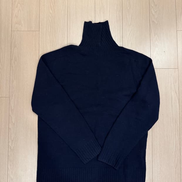 오피신제네랄 울/캐시미어 터틀넷 네이비