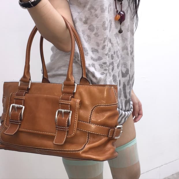 Michael Kors 마이클코어스 카멜 레더 토트백