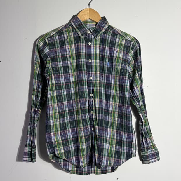 폴로 랄프로렌 빈티지 그린 체크 셔츠 (무료배송)