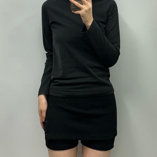 꼼데가르송 블랙 롱슬리브 긴팔티