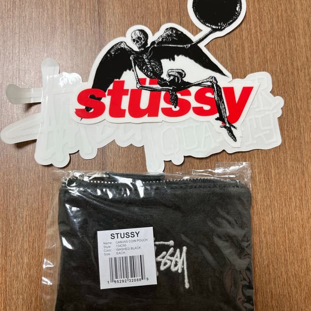 [새상품] 스투시 동전지갑 파우치 블랙