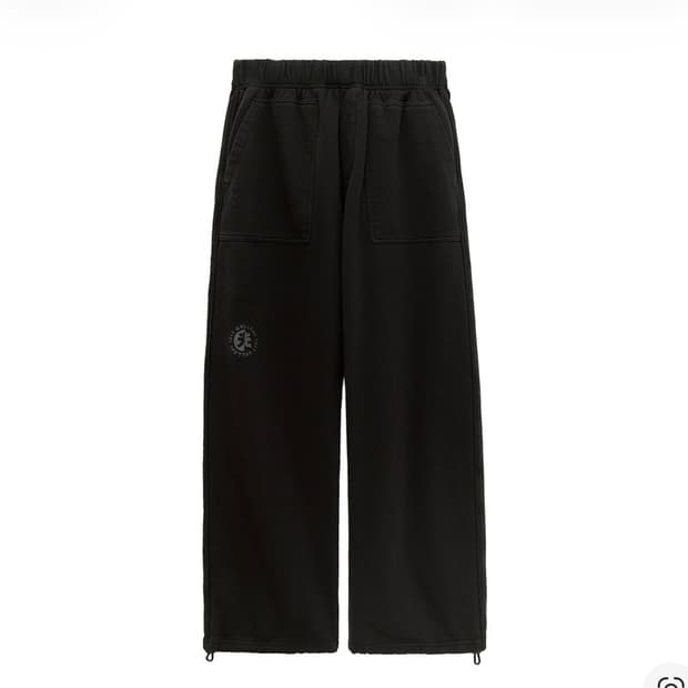 3) 폴리테루 1011 퍼티그 스웻팬츠 블리치드 블랙