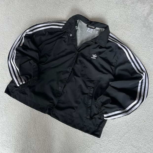 아디다스 삼선 코치 자켓 블랙 L