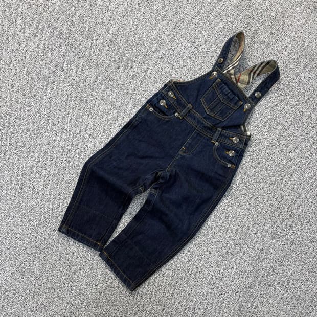 18M 버버리 키즈 데님 멜빵바지 0323J