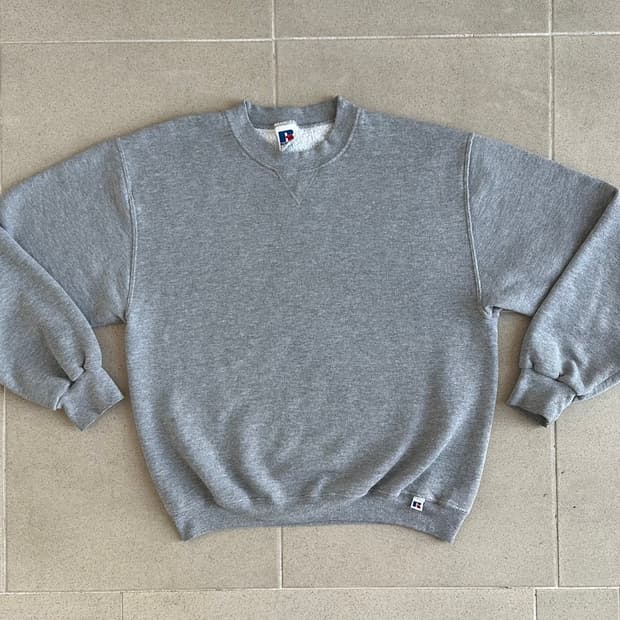 90s 빈티지 러셀 스웻셔츠 그레이 M