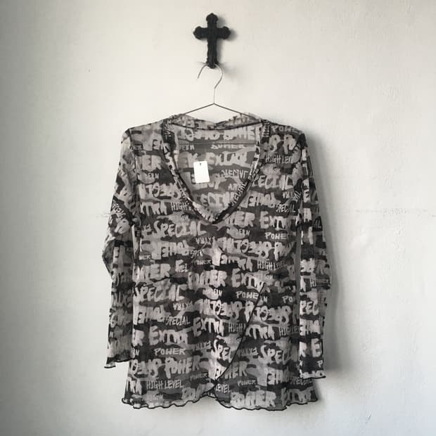 Lettering printing mesh top