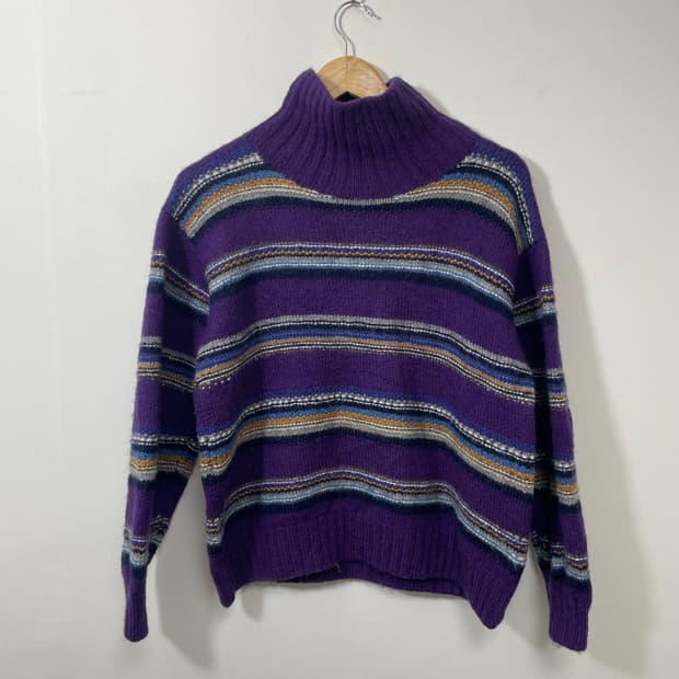 일본빈티지 헤비울 폴라 니트 M~L - K41