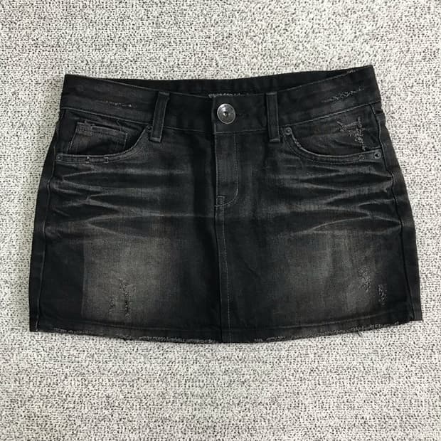 빈티지 흑청 미니스커트