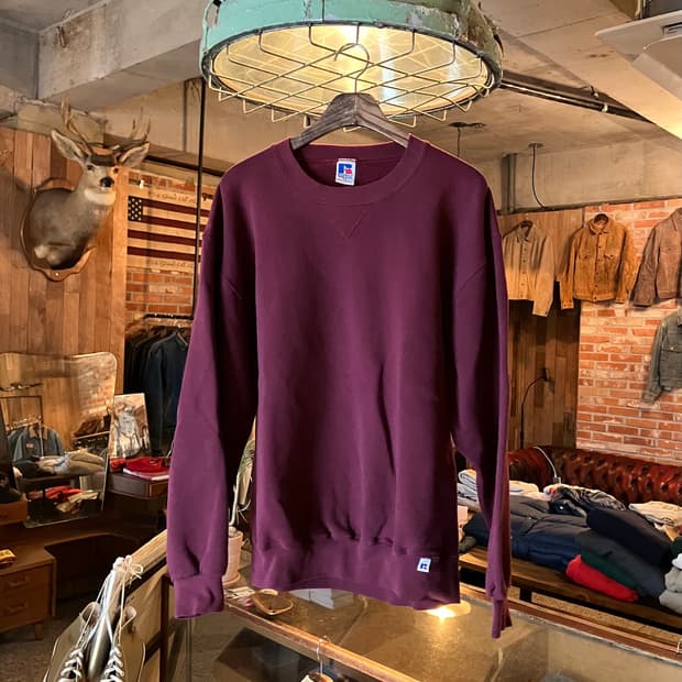 90s USA 빈티지 러셀 플레인 스웻 셔츠 맨투맨