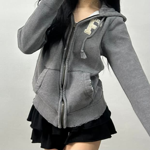 아베크롬비 y2k 올드스쿨 스웻 후드집업 희귀져지(M)