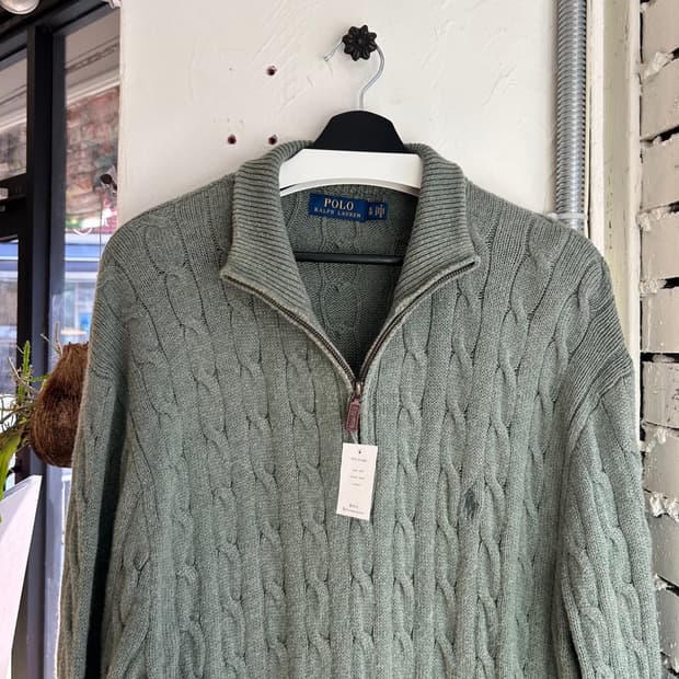 15460 - 폴로 랄프로렌 케이블 반집업 니트