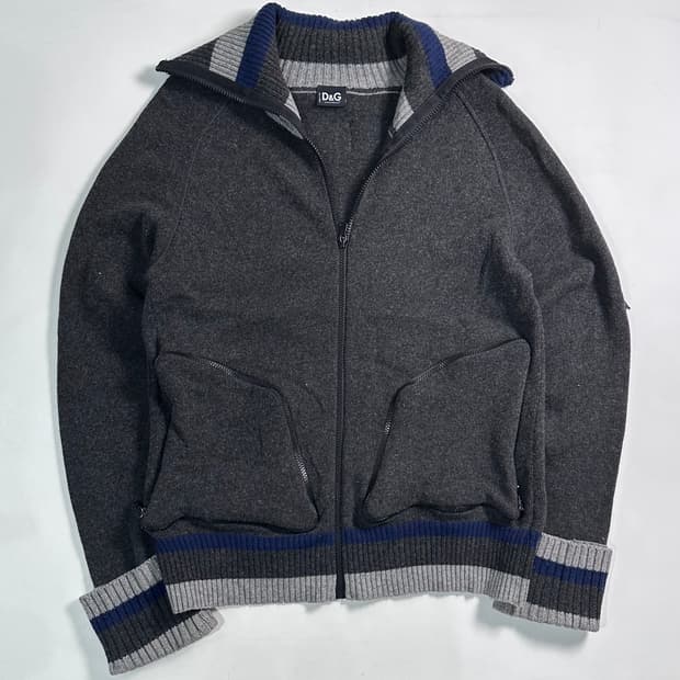 체앤가바나 울 지퍼디테일 니트집업