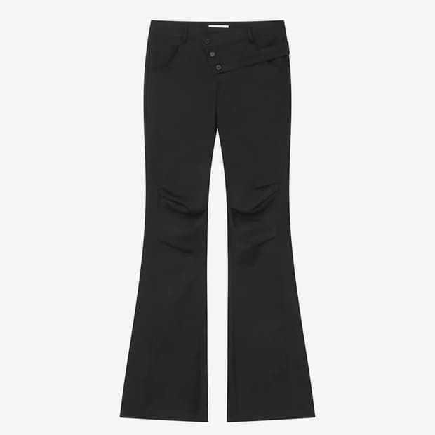 Misekiseoul Diagonal strap bootcut pants
