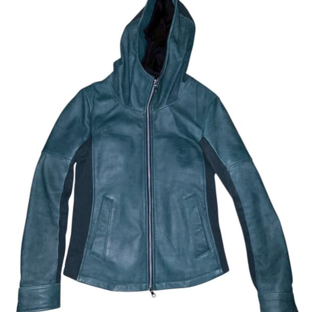 NO ID 노아이디 렘스킨 레더자켓 블루