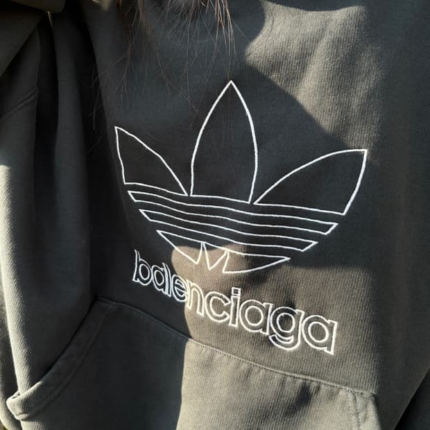 BALENCIAGA X ADIDAS 다크그린 오버사이즈 후디