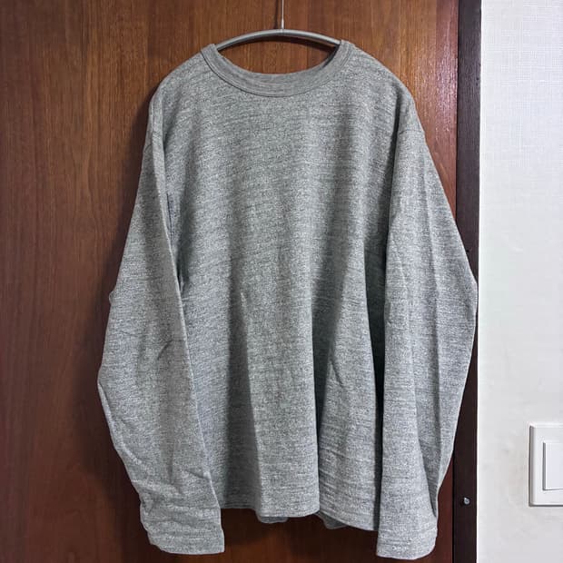 웨어하우스 플레인 그레이 롱슬리브