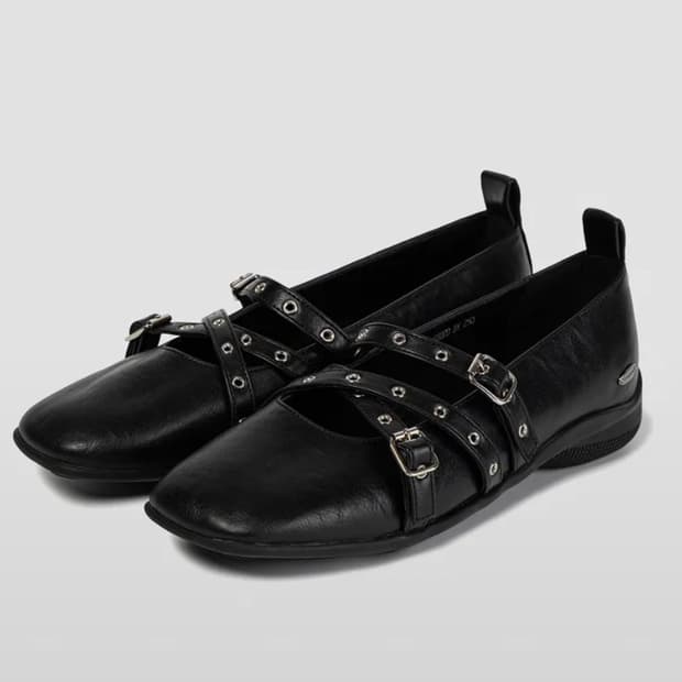 기호 khiho 트리벨 플랫슈즈 블랙 235