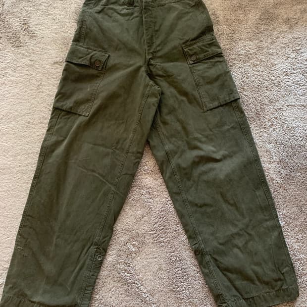 50s vtg 빈티지 벨기에군 카고 팬츠