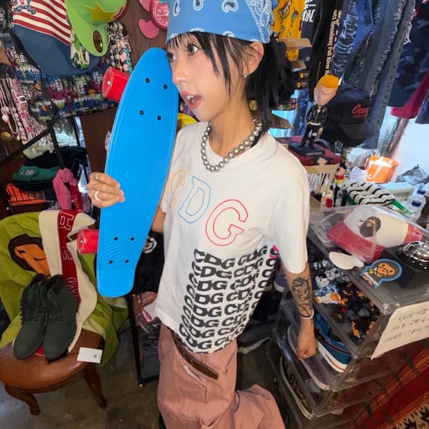 🩷 꼼데가르송 X 안티소셜클럽 콜라보 반팔 티셔츠 🩷