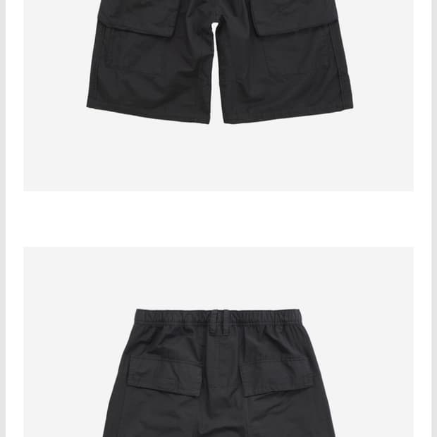 폴리테루 front cargo 1/2 pants (프카고) 블랙