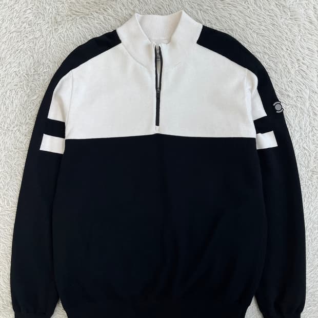 와이드앵글 반집업 니트/#94