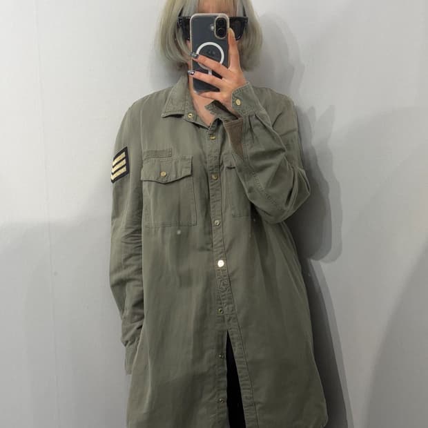 L 자딕앤볼테르 빈티지 카키 밀리터리 셔츠 자켓