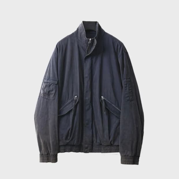 999humanity 어드벤처 블리치드 봄버 재킷 L (페이디드 네이비)