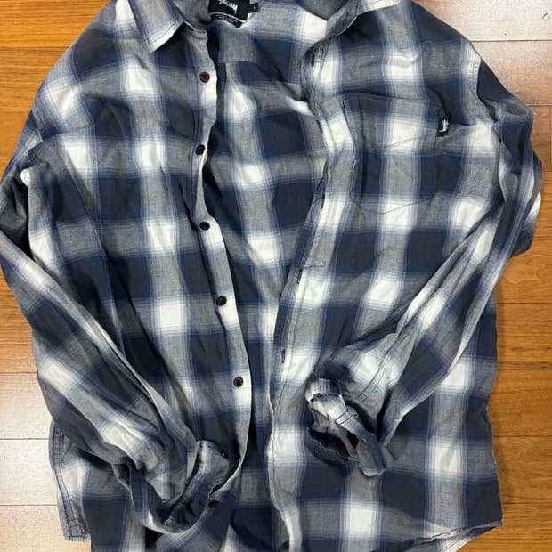 스투시 체크셔츠