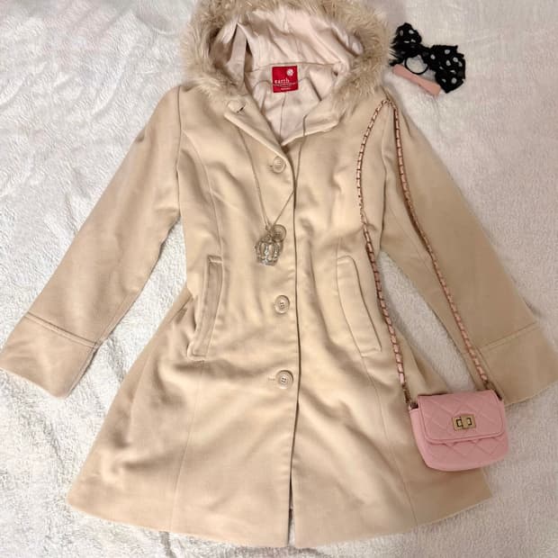 라떼갸루 히메갸루 러블리 코트 일본빈티지 로리타 로걀 달천깔 히메카지