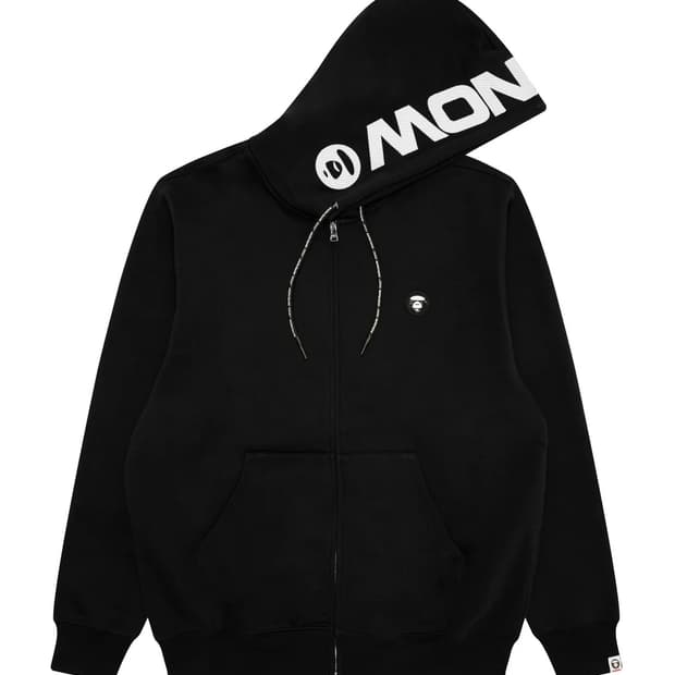(오더) 베이프 AAPE 에이프 26FW 문페이스 후드집업2 블랙