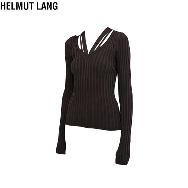 Helmut Lang Strap Rib-knit top