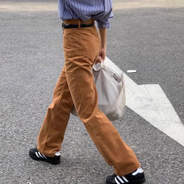 위드블룸 코듀로이 팬츠 카멜 