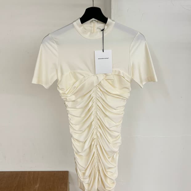 알렉산더 왕 루체드 새틴 저지 미니 드레스