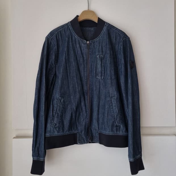 GUESS 남성 데님 블루종 자켓 XL