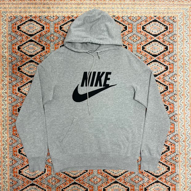 나이키 스펠로고 그레이 후드티셔츠 남성L