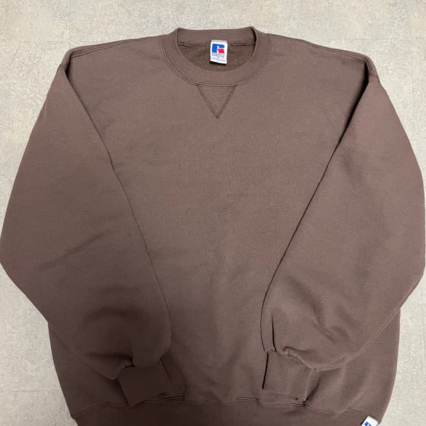 90s USA 러셀 RUSSELL 스웻 셔츠 맨투맨 모카 브라운